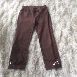 Gymboree brown pants with rhinestones
